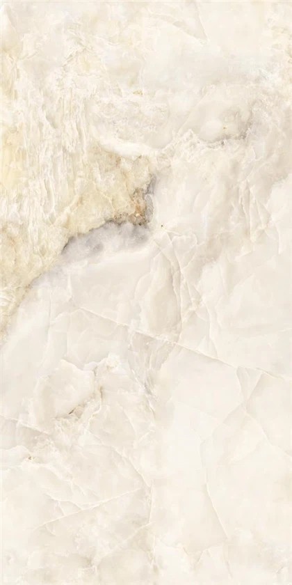 Snow White--White-Yellow Onyx Floor Stone